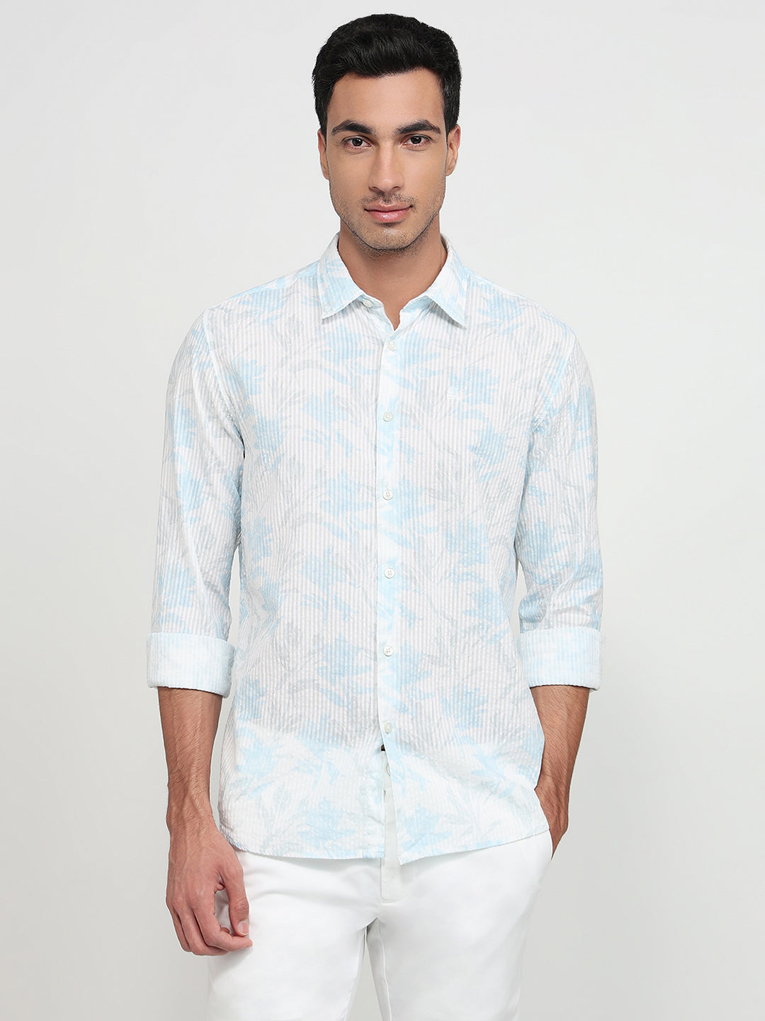 Parx Blue Casual Shirt