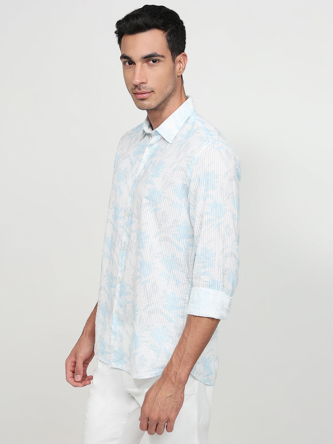 Parx Blue Casual Shirt