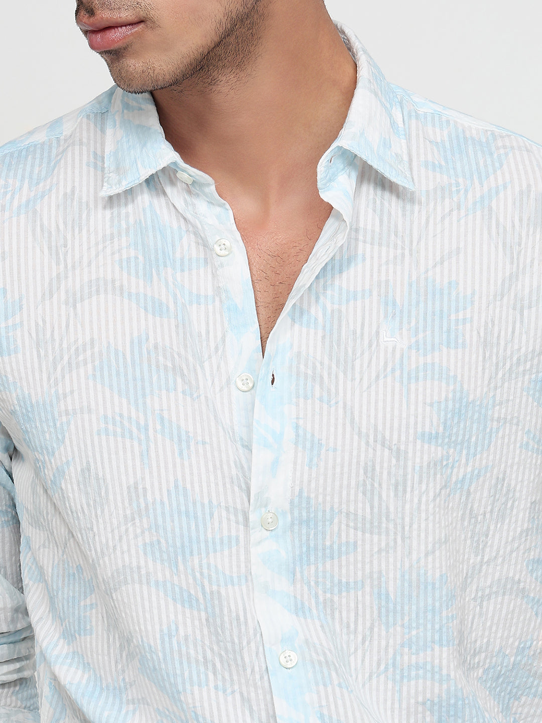 Parx Blue Casual Shirt