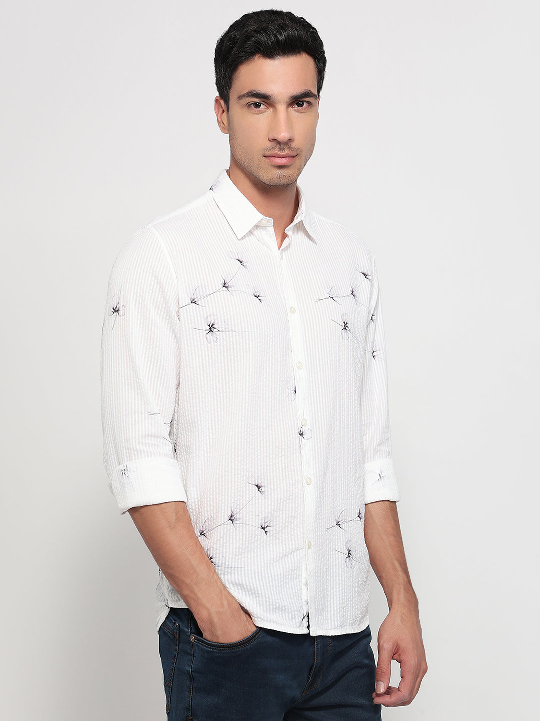 Parx White Casual Shirt