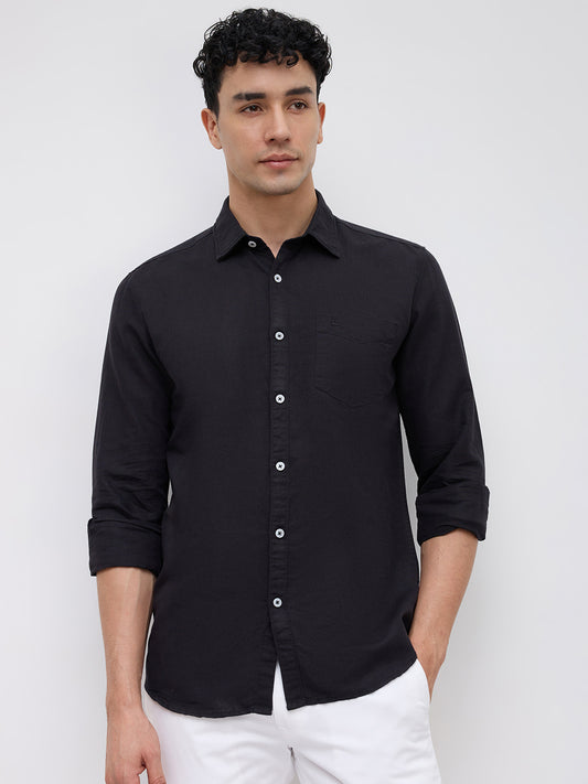 Parx Black Casual Shirt