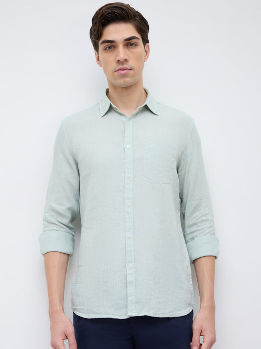 Parx Green Casual Shirt