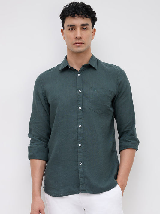 Parx Green Casual Shirt
