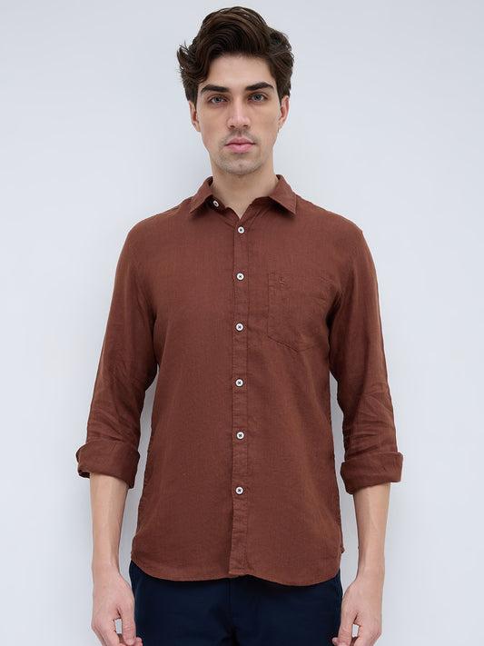 Parx Brown Casual Shirt