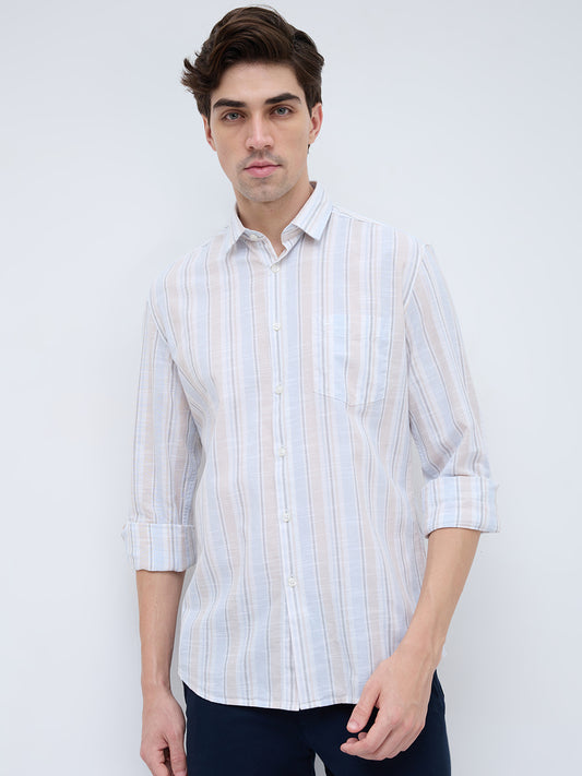 Parx Blue Casual Shirt