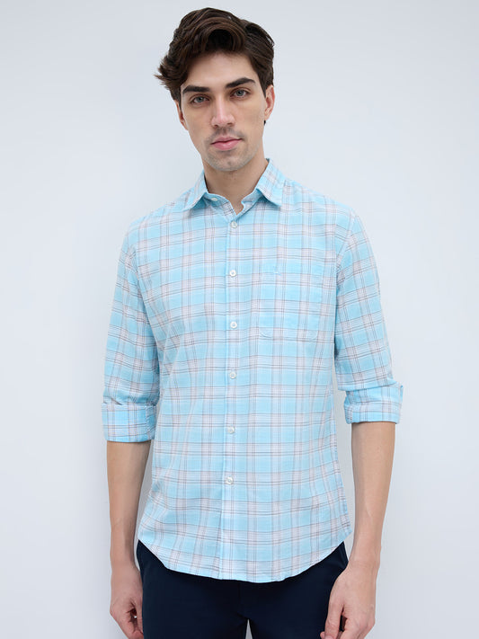 Parx Blue Casual Shirt