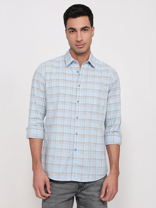 Parx Blue Casual Shirt