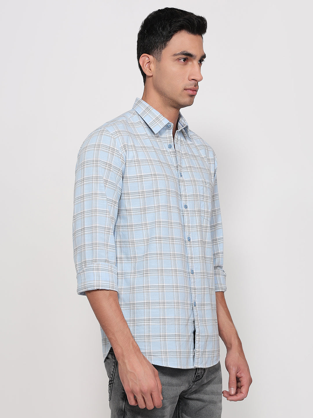 Parx Blue Casual Shirt