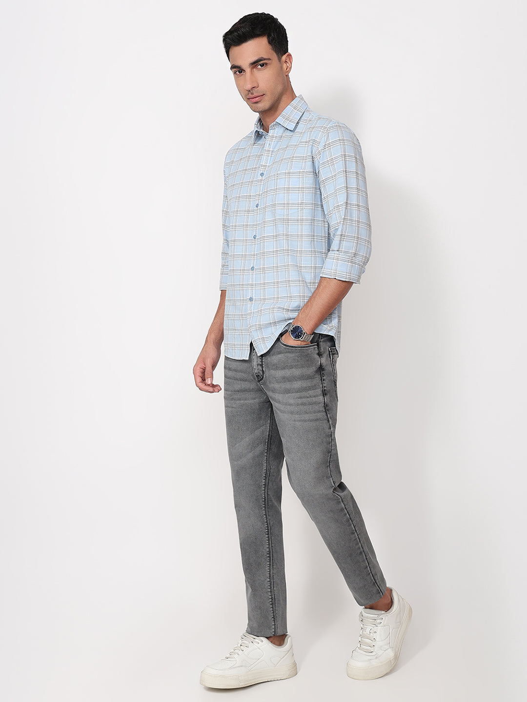 Parx Blue Casual Shirt