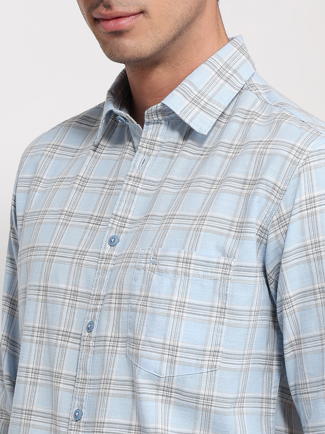 Parx Blue Casual Shirt