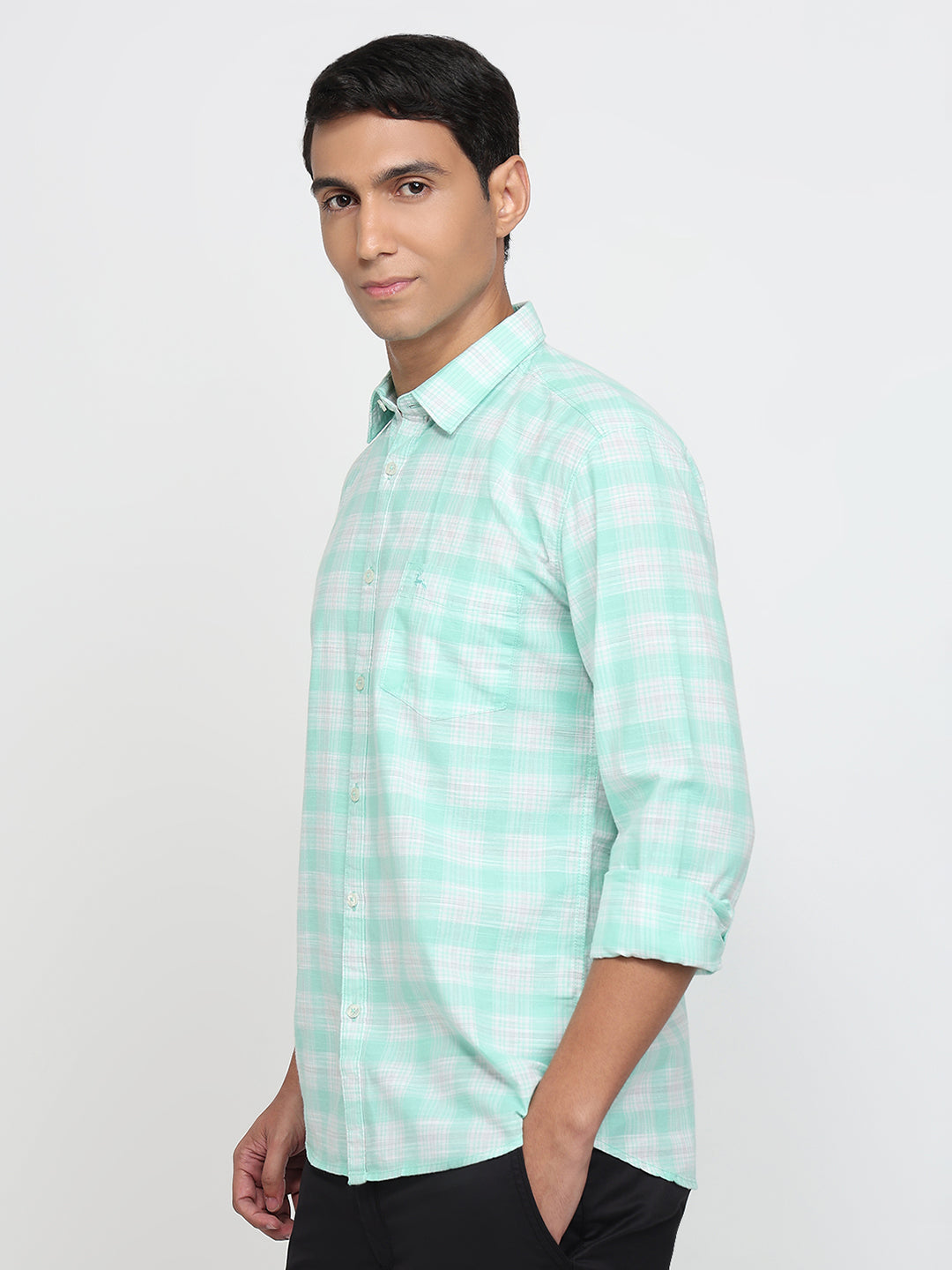 Parx Green Casual Shirt