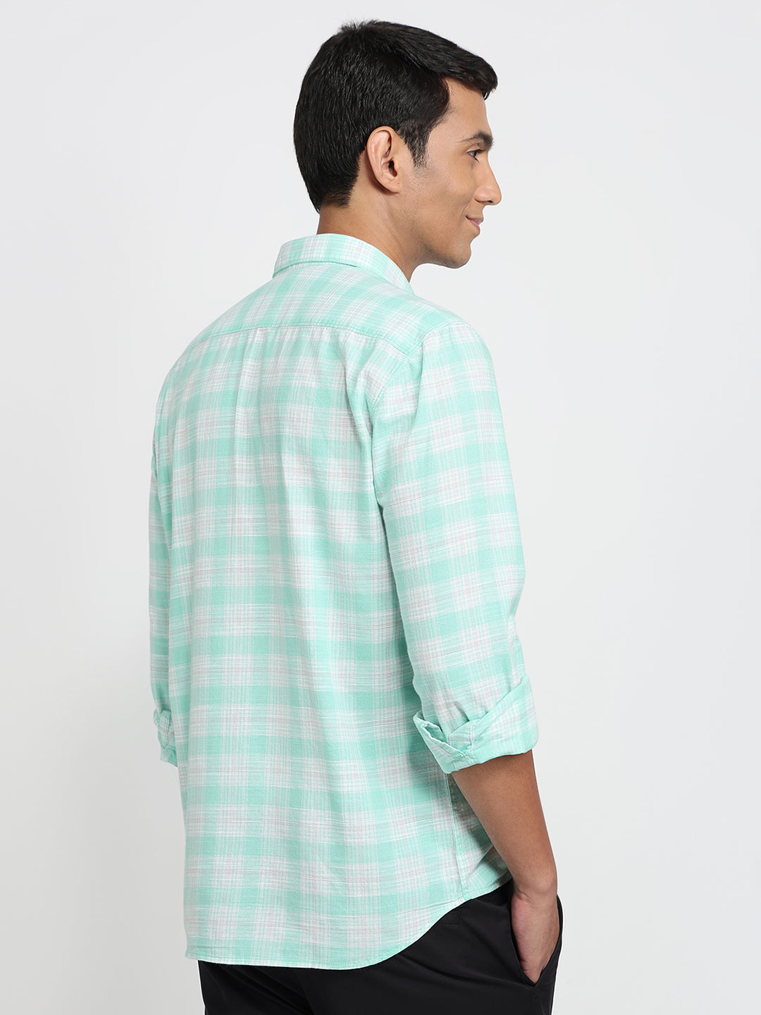 Parx Green Casual Shirt
