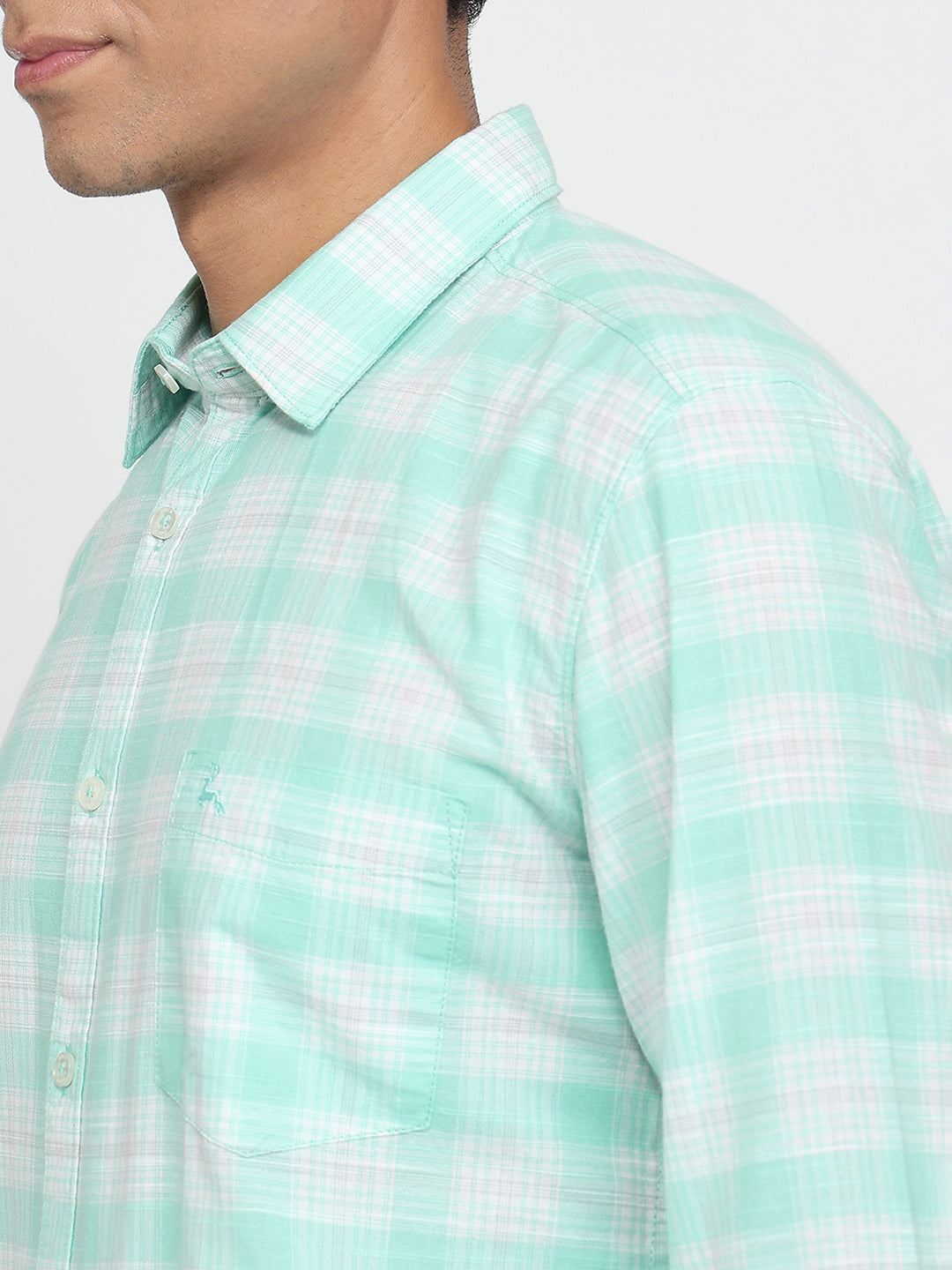 Parx Green Casual Shirt