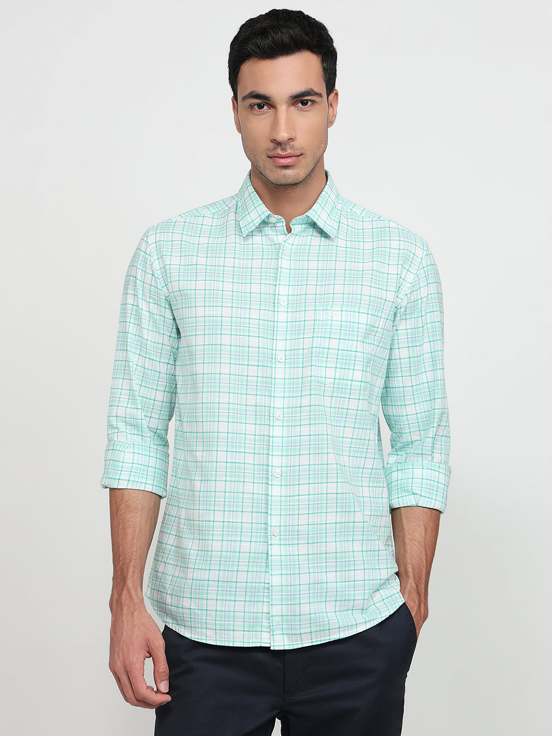 Parx Green Casual Shirt