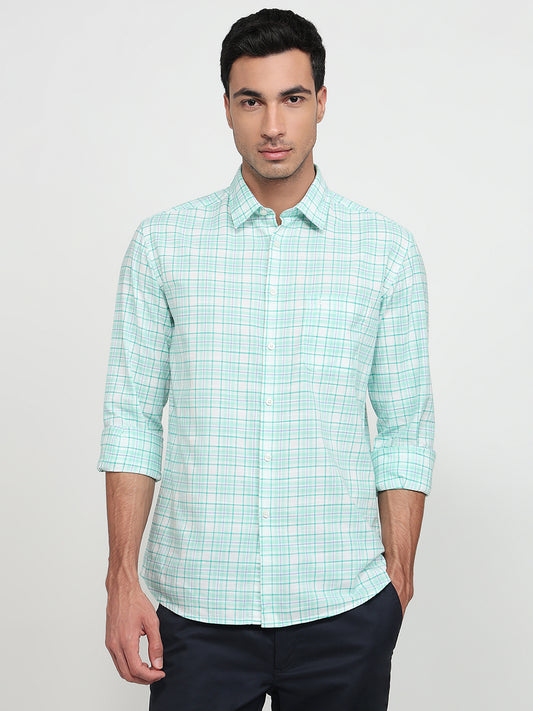Parx Green Casual Shirt