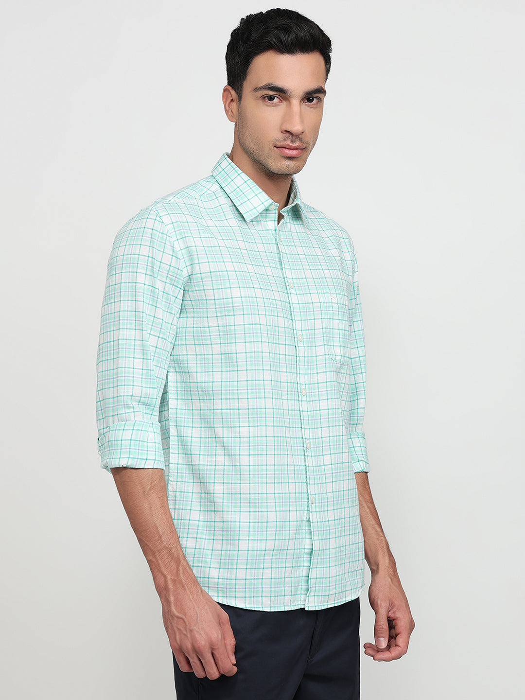 Parx Green Casual Shirt