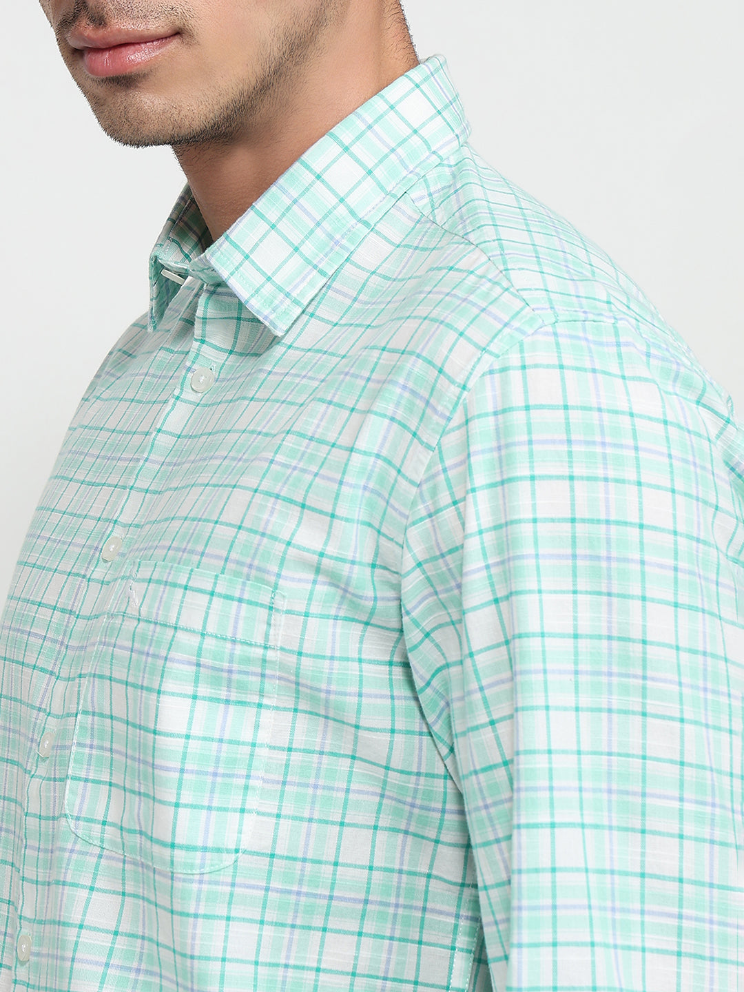 Parx Green Casual Shirt