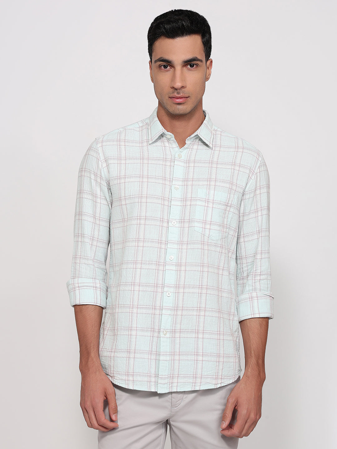 Parx Blue Casual Shirt