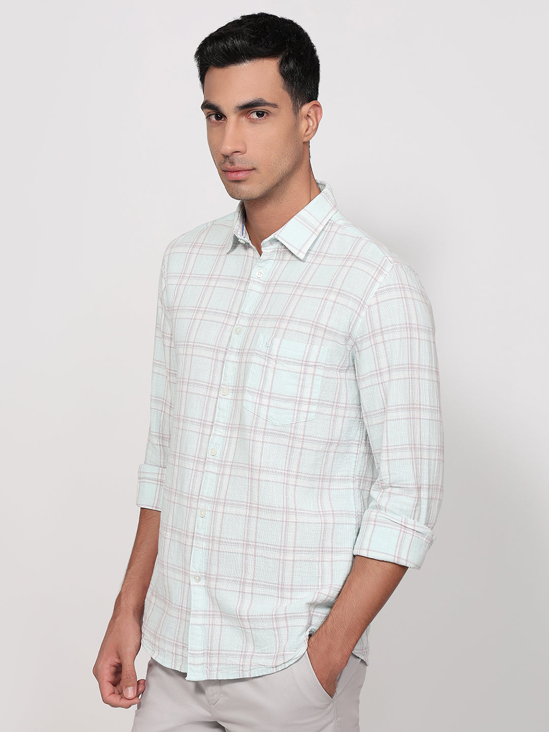 Parx Blue Casual Shirt