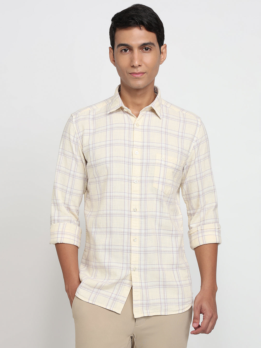 Parx Yellow Casual Shirt