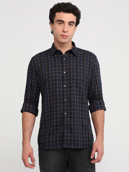 Parx Blue Casual Shirt