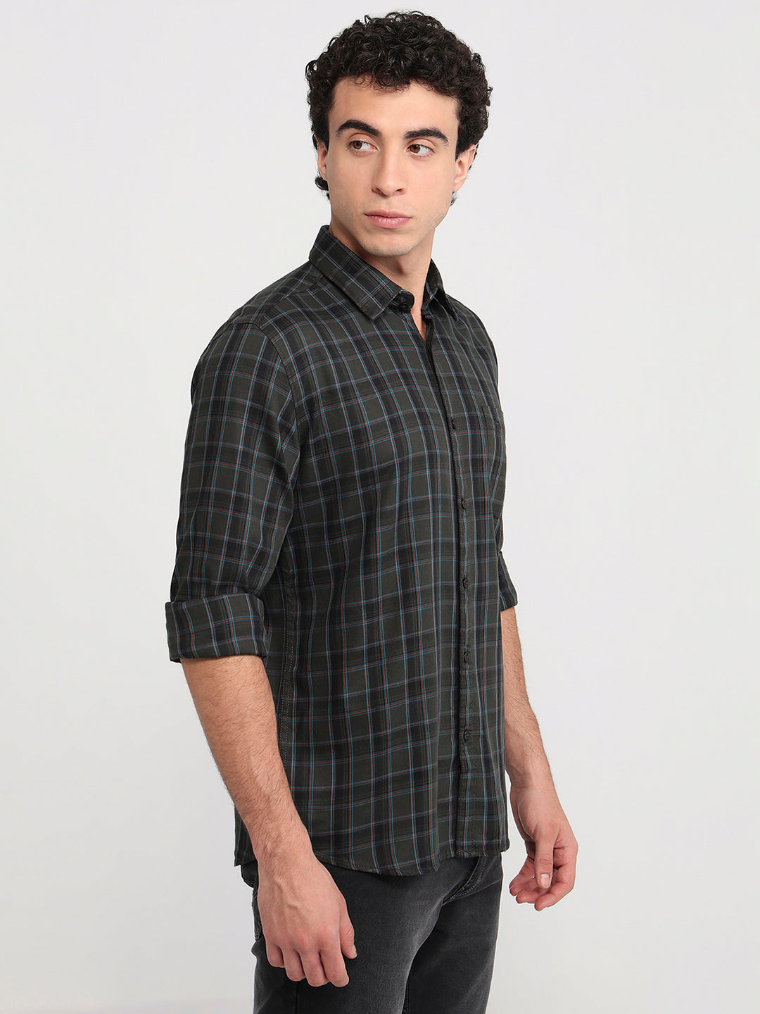 Parx Green Casual Shirt
