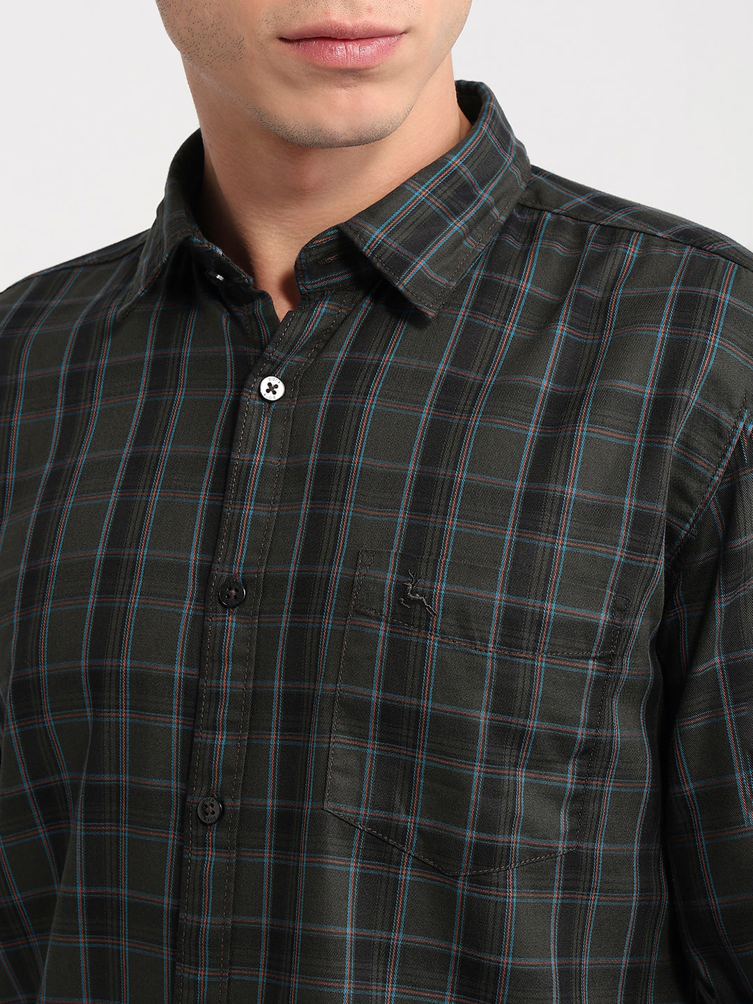 Parx Green Casual Shirt
