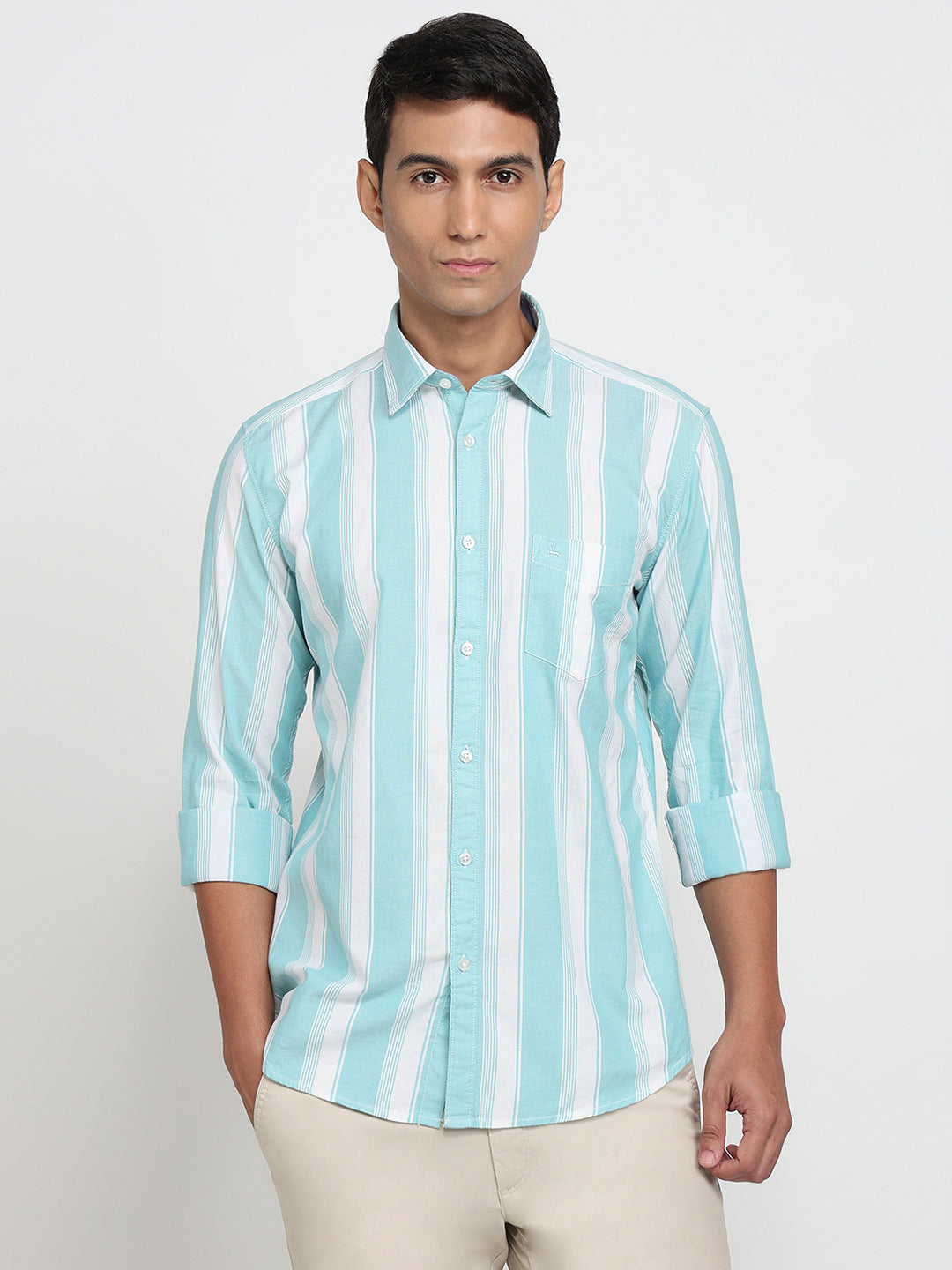 Parx Green Casual Shirt