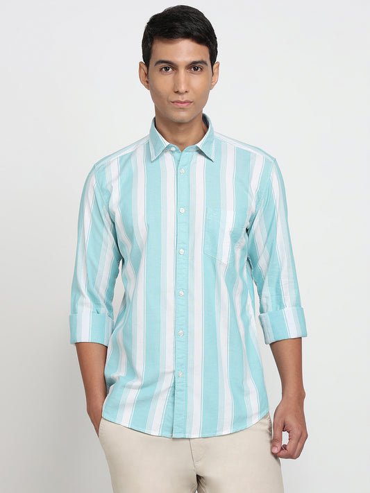 Parx Green Casual Shirt