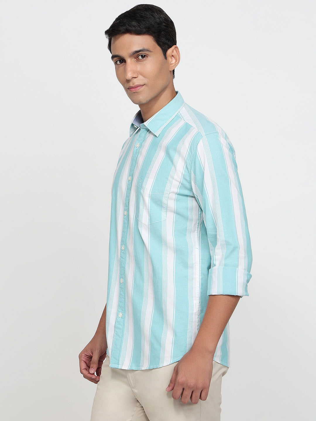 Parx Green Casual Shirt