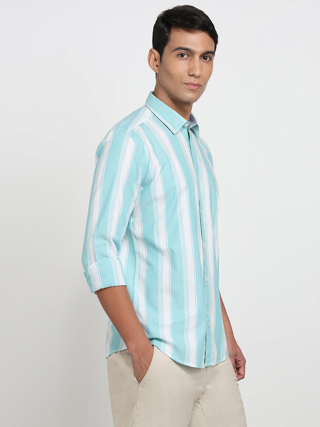 Parx Green Casual Shirt