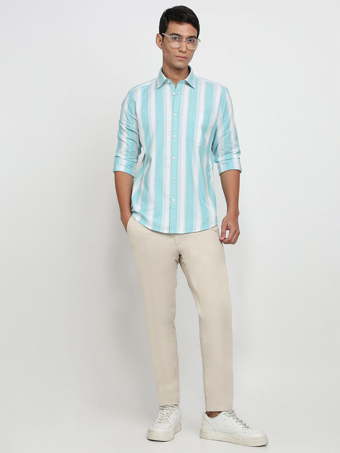 Parx Green Casual Shirt