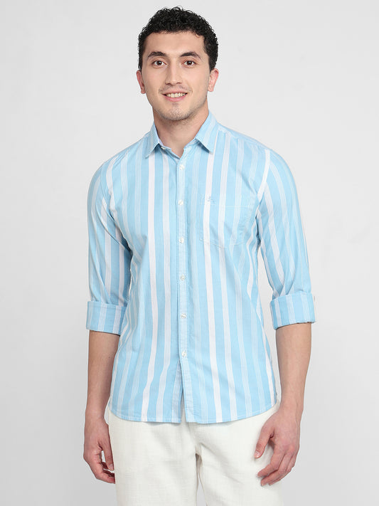 Parx Blue Casual Shirt
