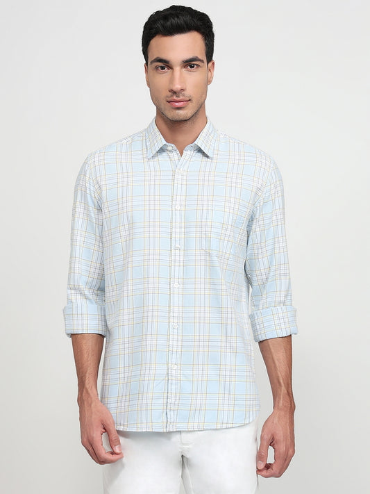 Parx Blue Casual Shirt
