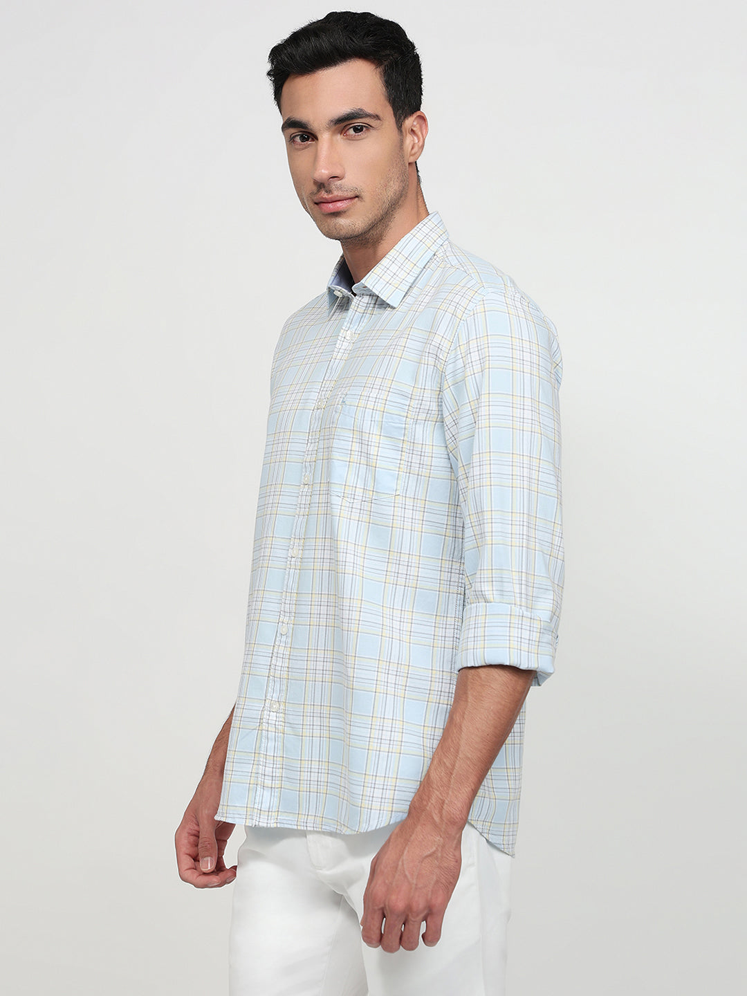 Parx Blue Casual Shirt