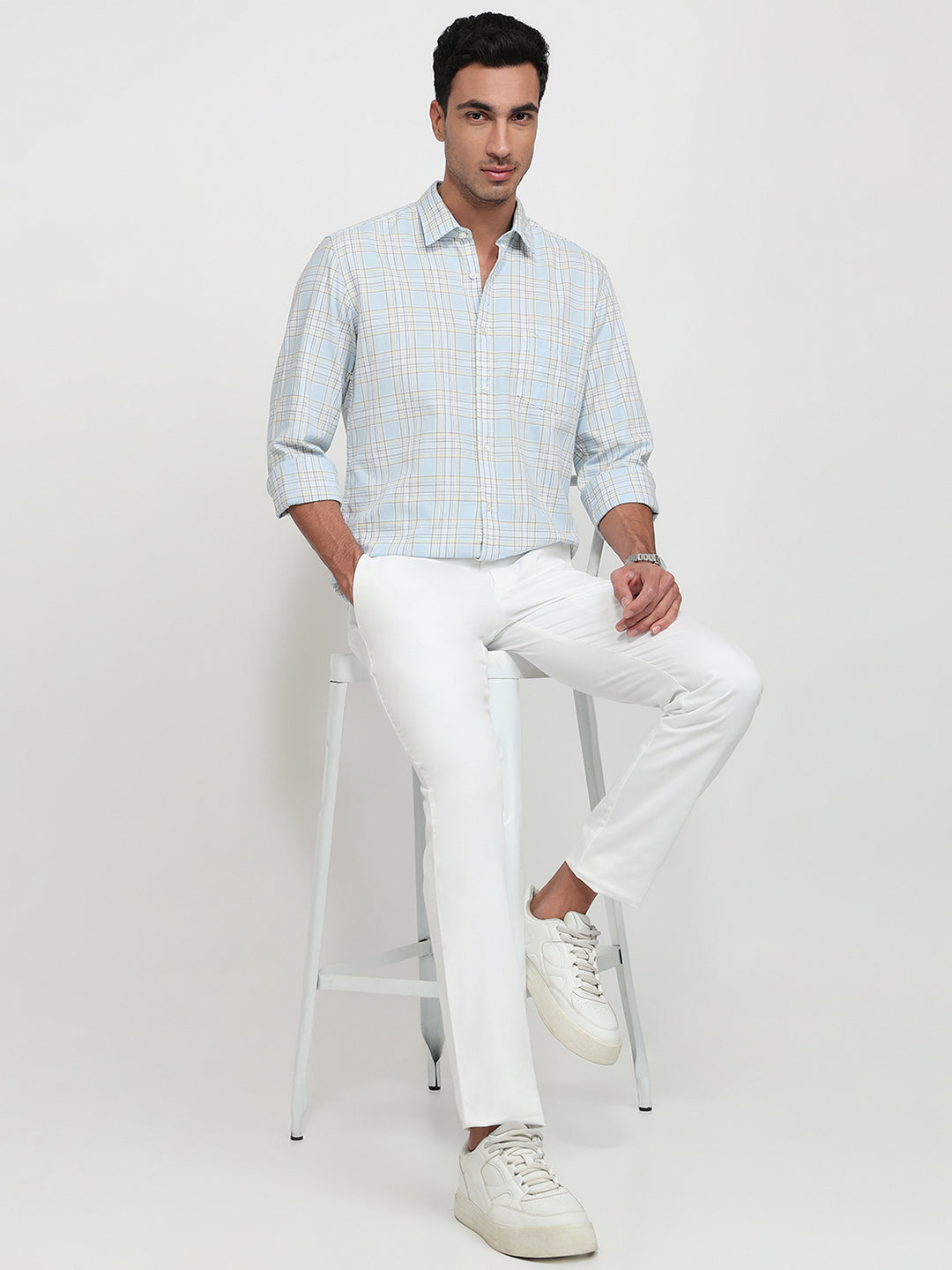 Parx Blue Casual Shirt