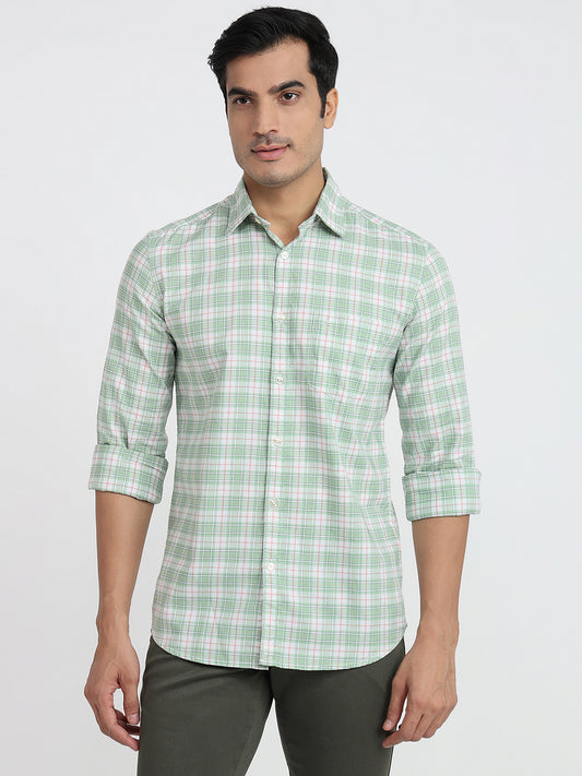Parx Green Casual Shirt