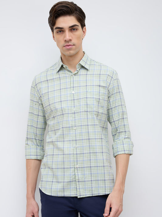 Parx Green Casual Shirt