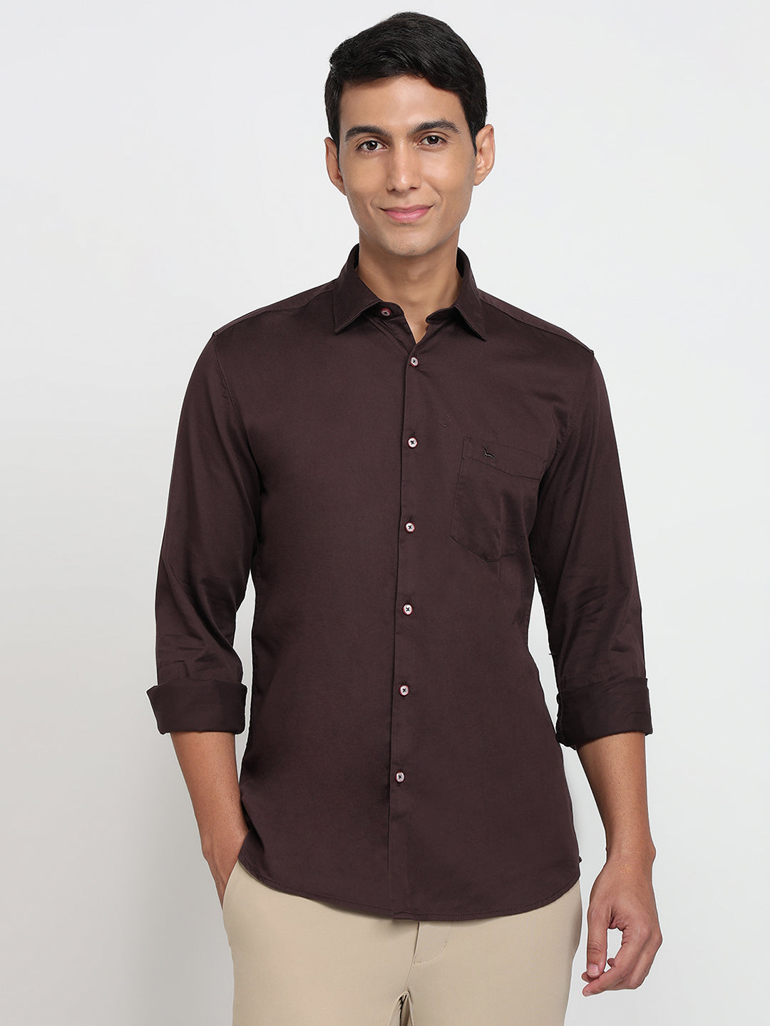 Parx Brown Casual Shirt