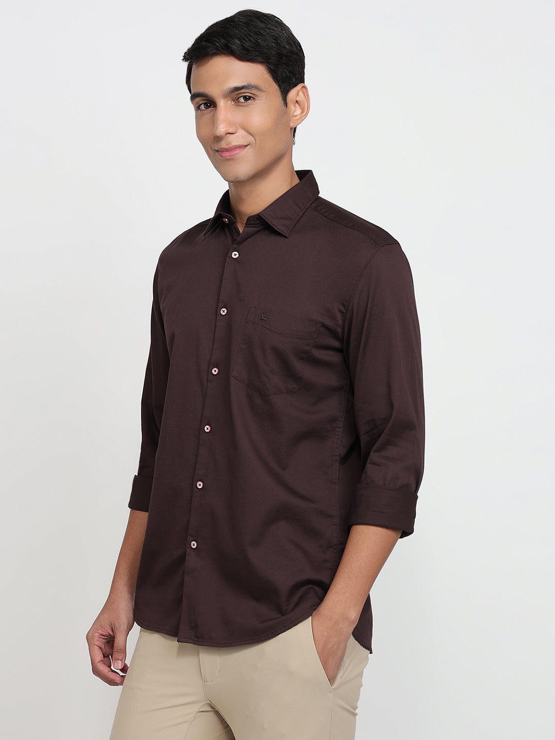 Parx Brown Casual Shirt