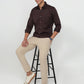 Parx Brown Casual Shirt