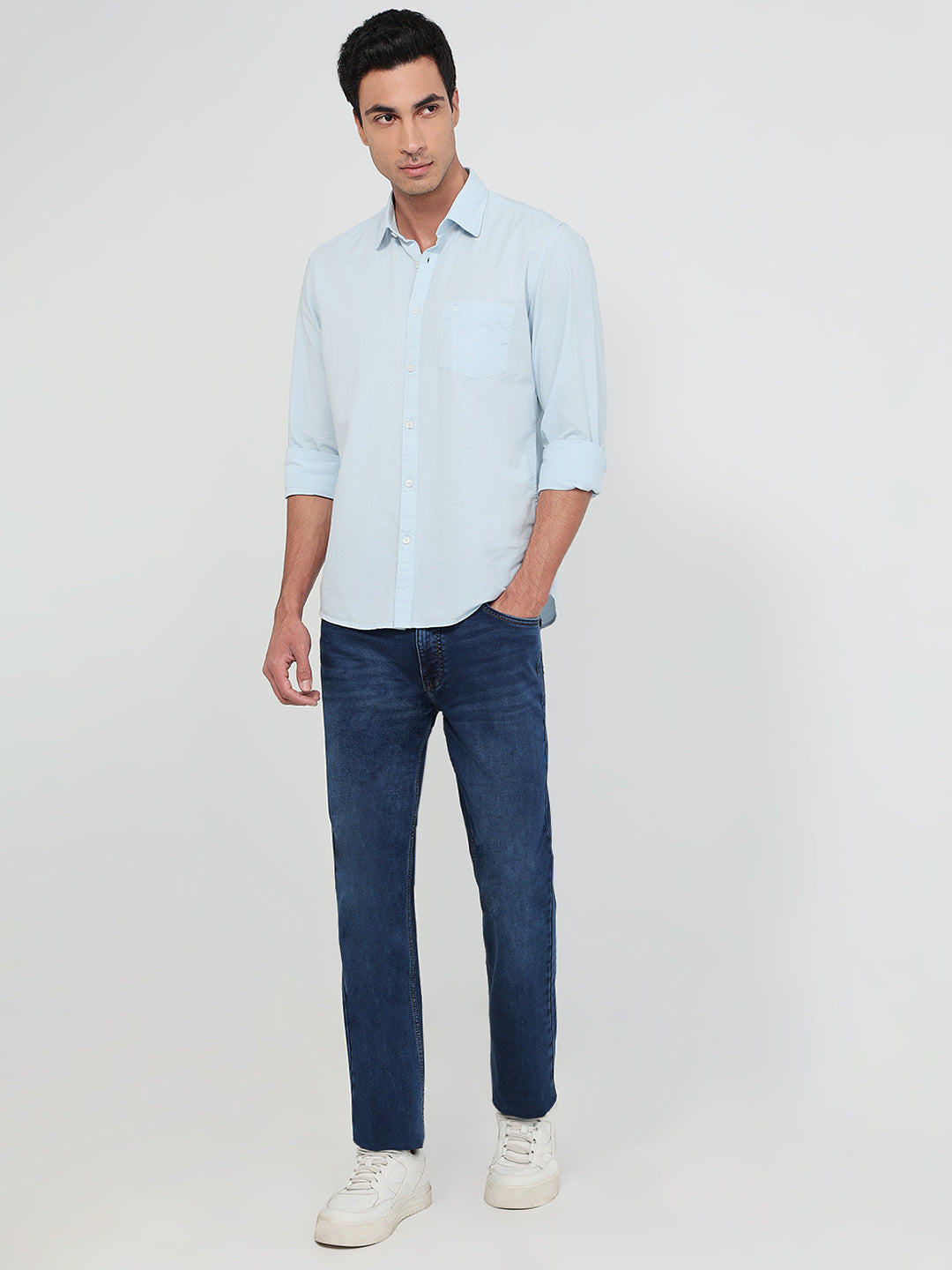 Parx Blue Casual Shirt