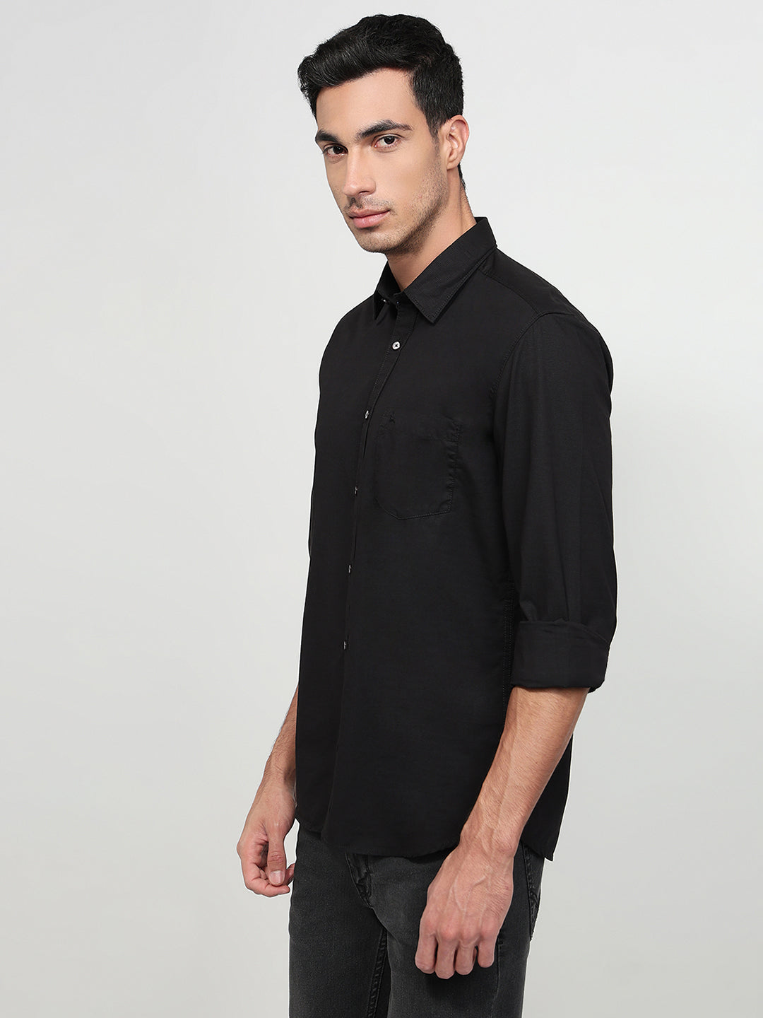 Parx Black Casual Shirt