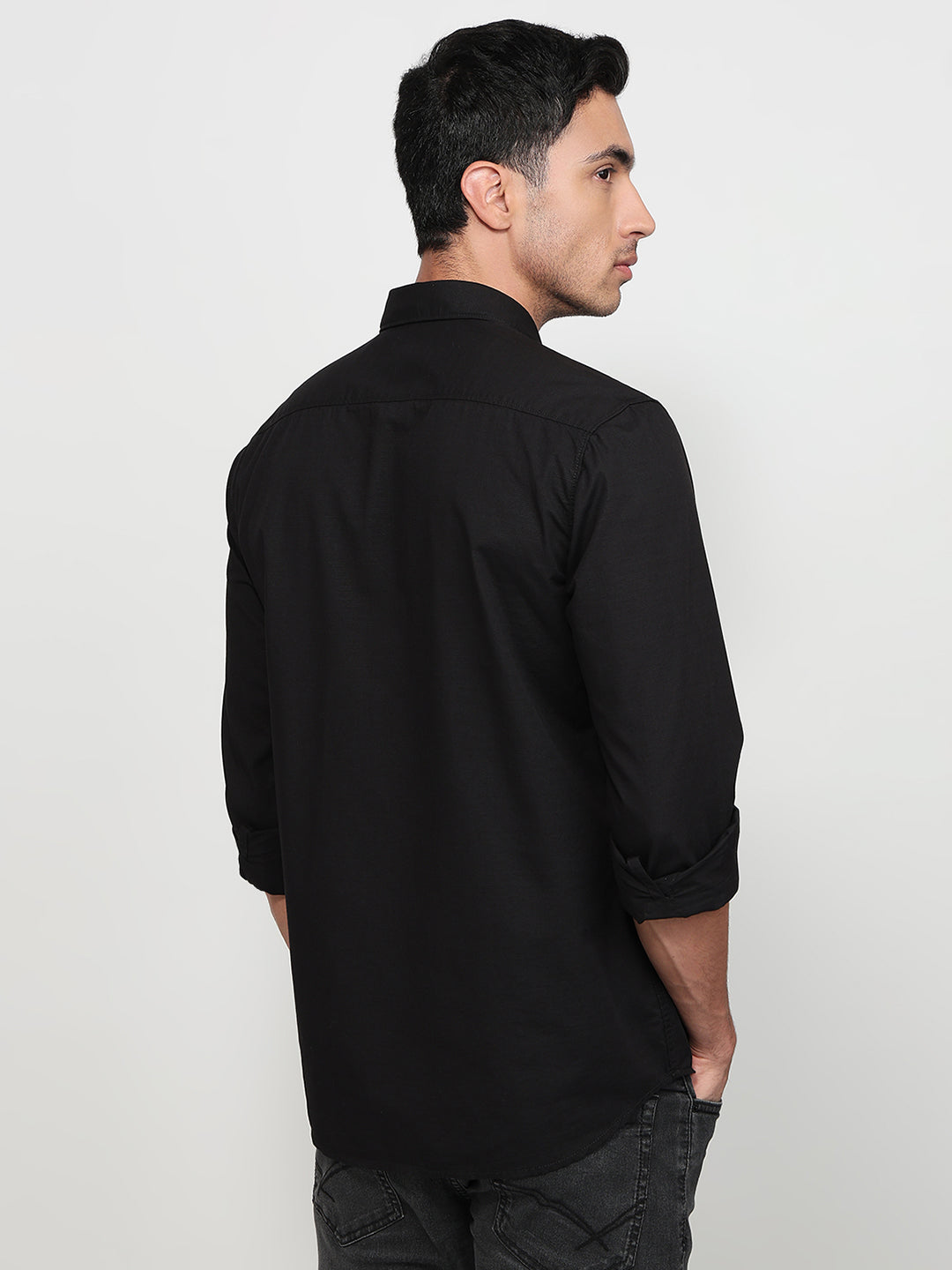 Parx Black Casual Shirt