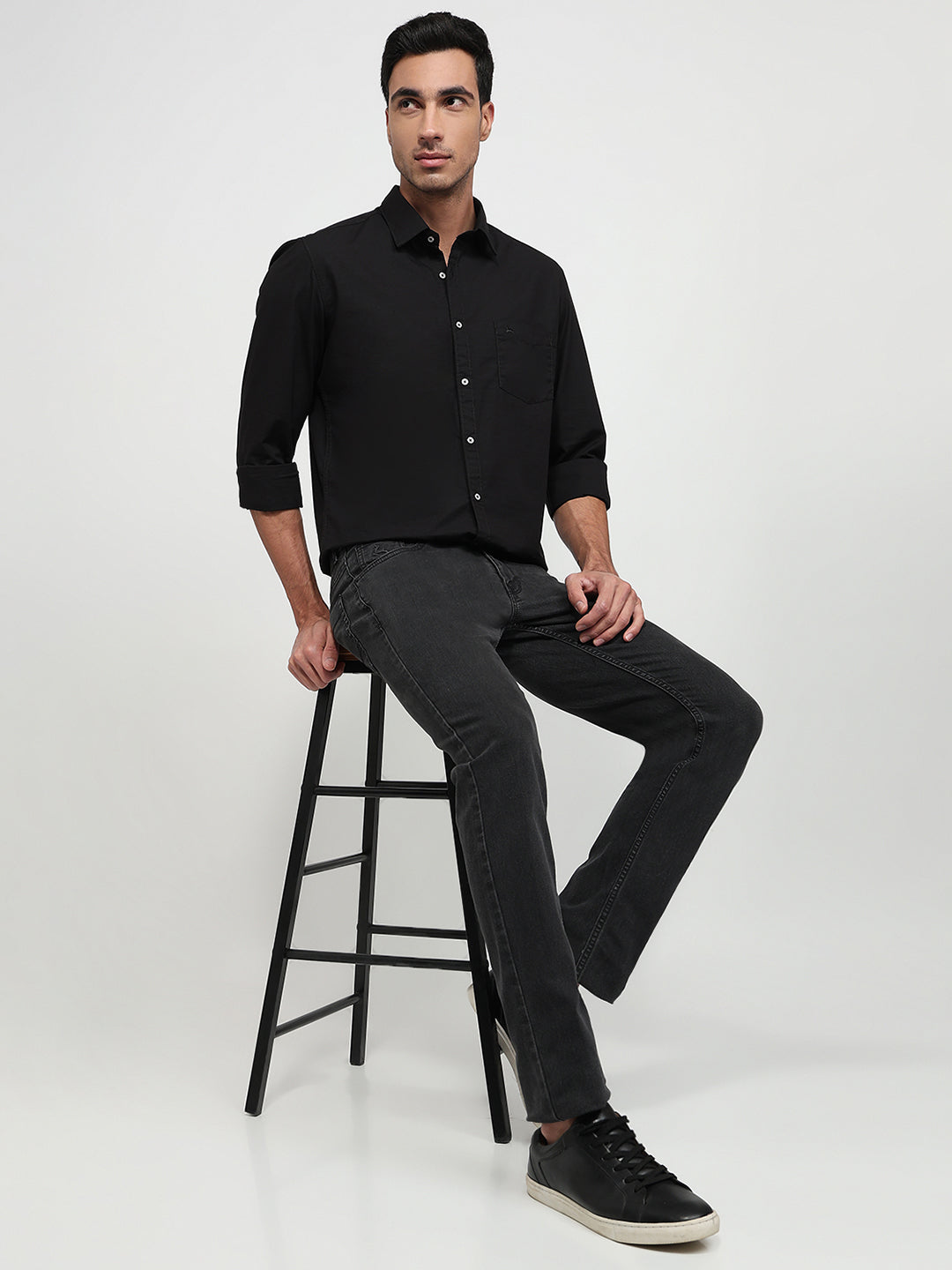 Parx Black Casual Shirt