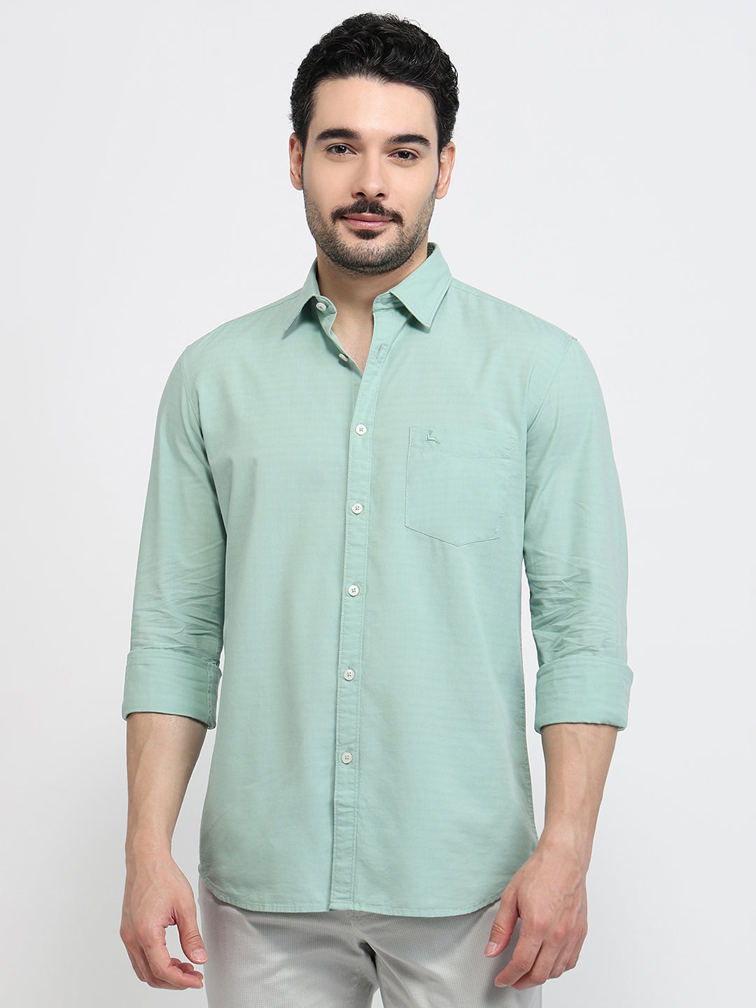 Parx Green Casual Shirt