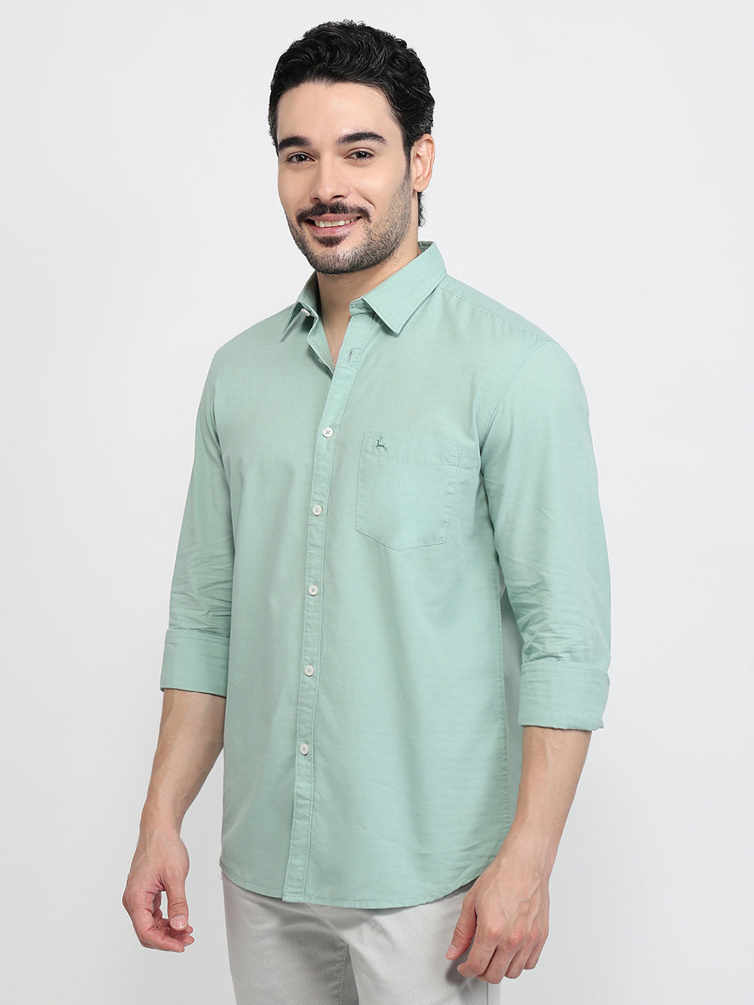 Parx Green Casual Shirt