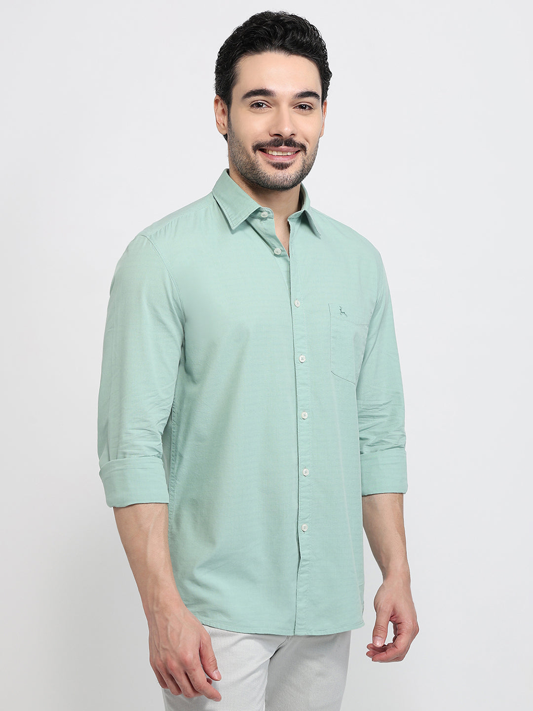 Parx Green Casual Shirt