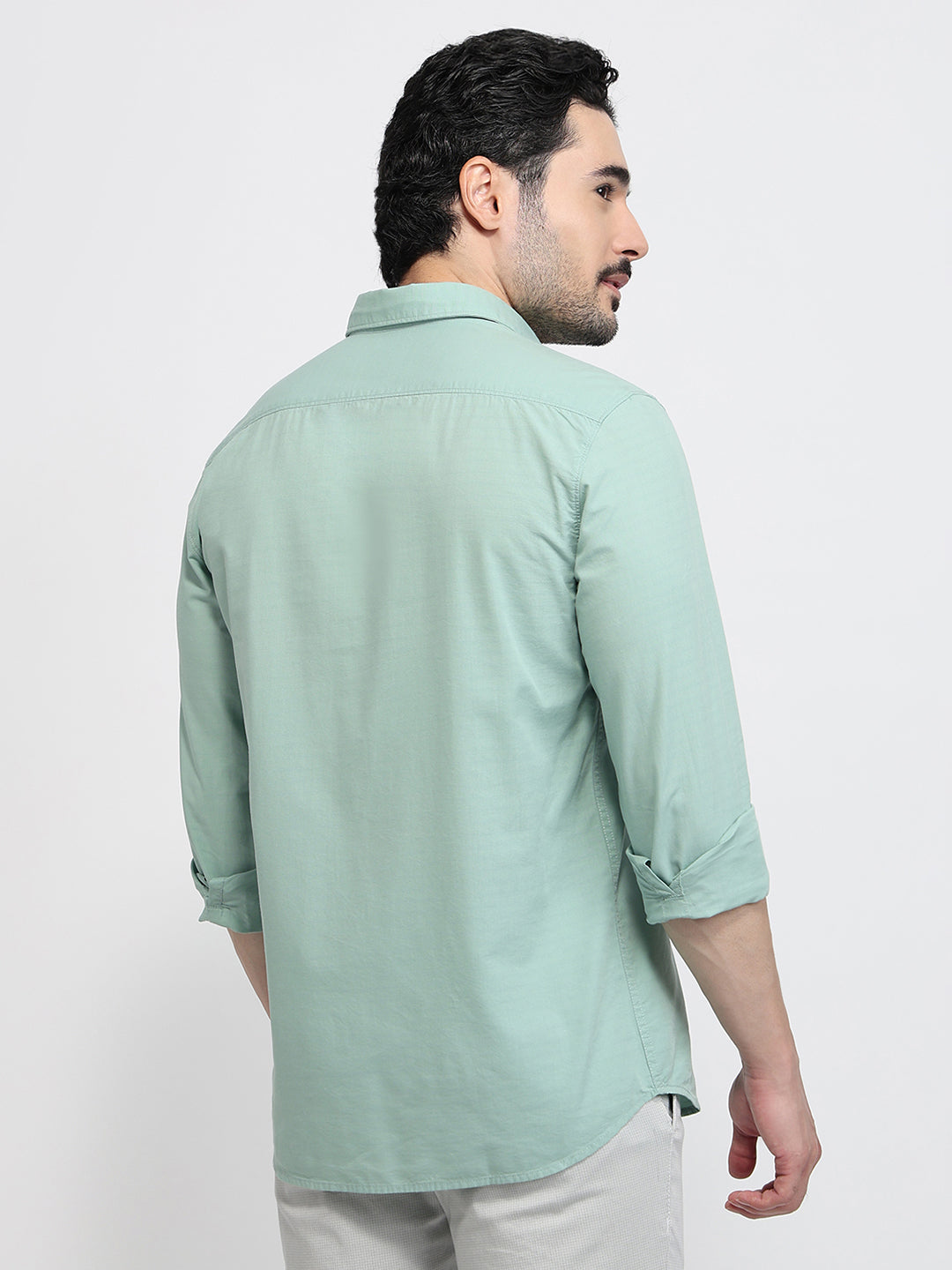 Parx Green Casual Shirt
