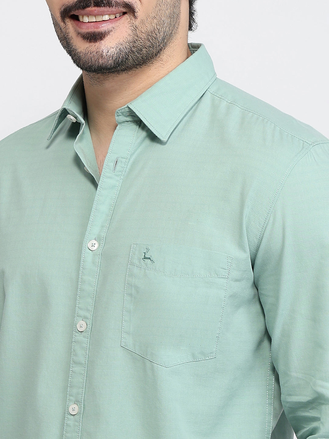 Parx Green Casual Shirt